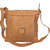 Vilenca Holland Women Tan Genuine Leather Crossbody Bag 40552