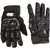 Leather Motorcycle Riding Gloves (Black, XL size)