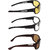 Zyaden Multicolour UV Protection Wrap-around Sunglasses (Pack of 3)