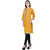 Meia Yellow Plain Cotton Stitched Kurti