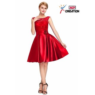 strapless open back dress Tahiti Red Swimsuit