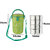 Amertej Lock  Lock Subway Star Series  4 Container Stainless Steel Inner Insulated Lunch Carrier -Green