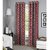 Peponi Maroon Polyester Abstract Window Curtains 5 Feet (1 Pc)