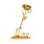 Valentines Day 24K Gold Rose 25 Cm With Love Stand And Velvet Gift Box