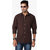Suspense Men's Solid Casual Brown Shirt