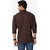 Suspense Men's Solid Casual Brown Shirt