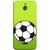 FUSON Designer Back Case Cover For InFocus M2 (Football Ground Ball Black White Fifa League )