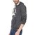 Campus Sutra Charcoal Mens Printed Hoodie