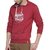 Campus Sutra Maroon Mens Printed Hoodie
