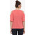 Women'S Pink Solid Round Neck Half Sleeve Cold Shoulder Top