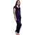 Senslife Maroon Navy Blue Plain Satin Nightwear Combo Pyajama Set of 2 Night Suits SLCOM001B