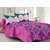 Welhouse Purple & Traditional Design Super Soft Feeling Double Bedsheet with 2 CONTRAST Pillow Cover-Best TC-175DVA-024