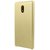 Stuffcool Leather Hard Back Case Cover for Nokia 3 - Gold (Feather Light Weight Case)