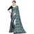 Brandsoon Women's Branded Indian Style Imported Chiffon Grey Printed Elegant Saree With Blouse Piece