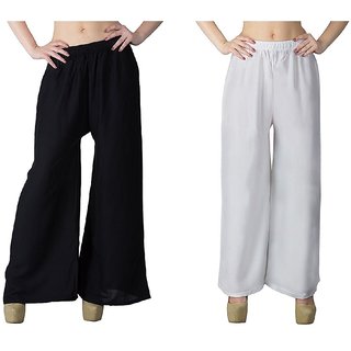 Riya  White and Black colour of palazzo pant and trousers on 299