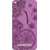 Printed Designer Back Cover For Redmi 4A - Floral Pattern Letter Alphabet V Design