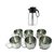 iDeals 1 Steel Kettle & 6 Tea Mug Set