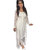 Leeps Prints White Rasal Net And Chanderi Cotton Moti Lace Work Dress Material Without Dupatta.