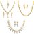 Asmitta Resplendent Gold Plated Austrian Stone Set Of 3 Necklace Set For Women