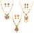 Asmitta Glorious Designer Gold Plated With Lct Stone Set Of 3 Pendent Set For Women