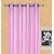 IDOLESHOP Polyester Light Pink, Black Plain Door Curtains(7 feet in Height, Pack of 2)