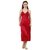 Grand Bear Red Satin Nighty, Wrap Gown, Bra And Panty (Pack of 4)