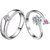 King  Queen Sterling Silver Cubic Zirconia Zirconia Adjustable Couple Rings