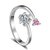 King  Queen Sterling Silver Cubic Zirconia Zirconia Adjustable Couple Rings