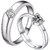 King  Queen Sterling Silver Cubic Zirconia Zirconia Adjustable Couple Rings