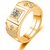 King  Queen 24 KT Gold Cubic Zirconia Zirconia Adjustable Couple Rings