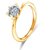 King  Queen 24 KT Gold Cubic Zirconia Zirconia Adjustable Couple Rings