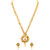Asmitta Shimmering Flower Shape Gold Plated With Lct Stone Set Of 2 Pendent Set For Women