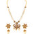Asmitta Glorious Designer Gold Plated With Lct Stone Set Of 3 Pendent Set For Women