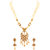 Asmitta Glorious Designer Gold Plated With Lct Stone Set Of 3 Pendent Set For Women