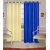 IDOLESHOP Polyester Cream, Blue Plain Door Curtains(7 feet in Height, Pack of 2)