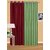 IDOLESHOP Polyester Maroon, Green Plain Door Curtains(7 feet in Height, Pack of 2)