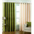 IDOLESHOP Polyester Green, Cream Plain Door Curtains(7 feet in Height, Pack of 2)