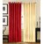 IDOLESHOP Polyester Red, Beige Plain Door Curtains(7 feet in Height, Pack of 2)