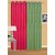 IDOLESHOP Polyester Pink, Green Plain Long Door Curtains(9 feet in Height, Pack of 2)