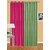 IDOLESHOP Polyester Pink, Green Plain Long Door Curtains(9 feet in Height, Pack of 2)