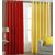 IDOLESHOP Polyester Red, Yellow Plain Long Door Curtains(9 feet in Height, Pack of 2)
