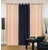 IDOLESHOP Polyester Beige, Black Plain Door Curtains(7 feet in Height, Pack of 3)