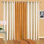 IDOLESHOP Polyester Cream, Gold Plain Door Curtains(7 feet in Height, Pack of 3)