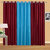 IDOLESHOP Polyester Maroon, Blue Plain Long Door Curtains(9 feet in Height, Pack of 3)