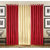 IDOLESHOP Polyester Red, Beige  Plain Door Curtains(7 feet in Height, Pack of 3)