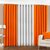 IDOLESHOP Polyester Orange, Grey Plain Long Door Curtains(9 feet in Height, Pack of 3)