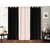 IDOLESHOP Polyester Black, White Plain Door Curtains(7 feet in Height, Pack of 3)