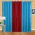 IDOLESHOP Polyester Blue, Red Plain Long Door Curtains(9 feet in Height, Pack of 3)