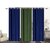 IDOLESHOP Polyester Dark Blue, Green Plain Long Door Curtains(9 feet in Height, Pack of 3)