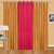 IDOLESHOP Polyester Gold, Pink Plain Long Door Curtains(9 feet in Height, Pack of 3)
